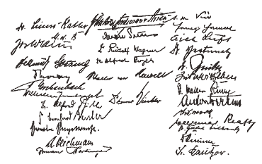 Charta - Unterschriften